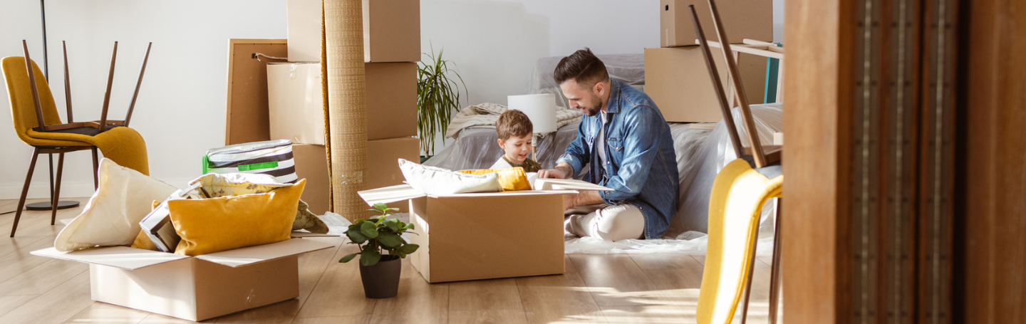 Father son moving house